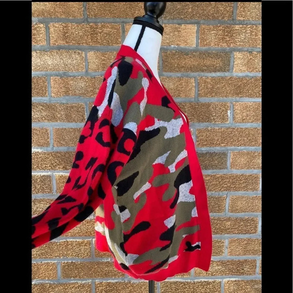 Sen cocoon camoflage open sweater m - Picture 10 of 15